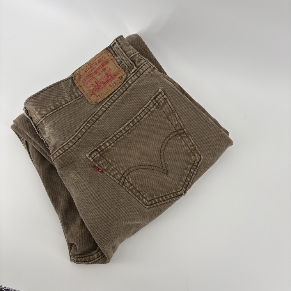 Levi's 550 Jeans Men Size 36x32‎ Straight Legged Relaxed Fit Y2K Beige/Brown